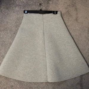 Gray scuba A-line skirt